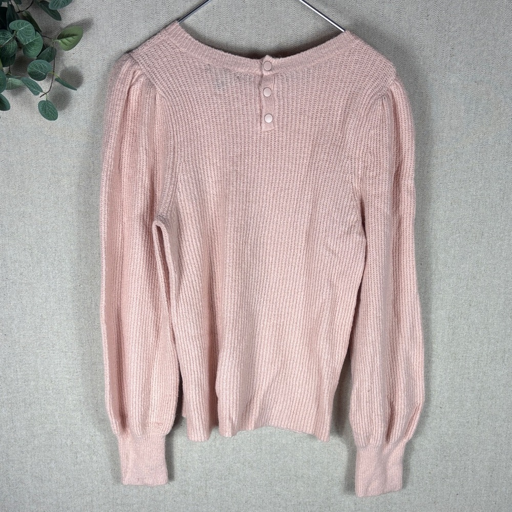 Halogen Pink Ribbed Knit Sweater Medium - Picture 8 of 9